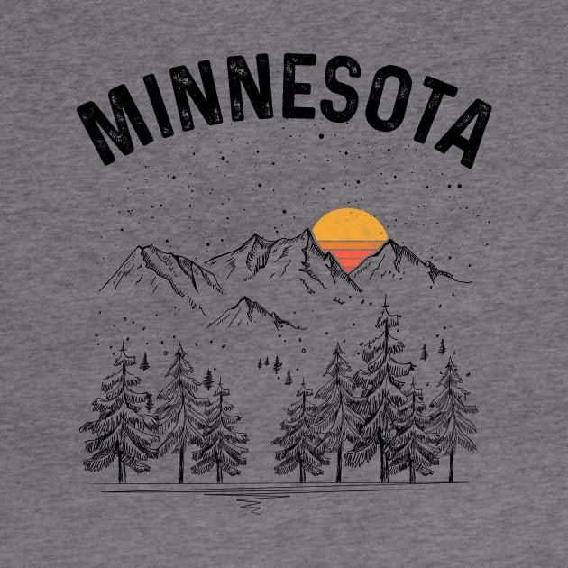 Minnesota State Vintage Retro by DanYoungOfficial